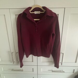 Women's Burgundy Turtleneck Sweater